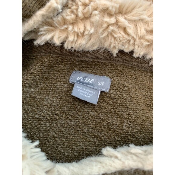 American Eagle Aerie Hoodie Womens S/P Sherpa Spring Street Oversized Pullover - Picture 4 of 9